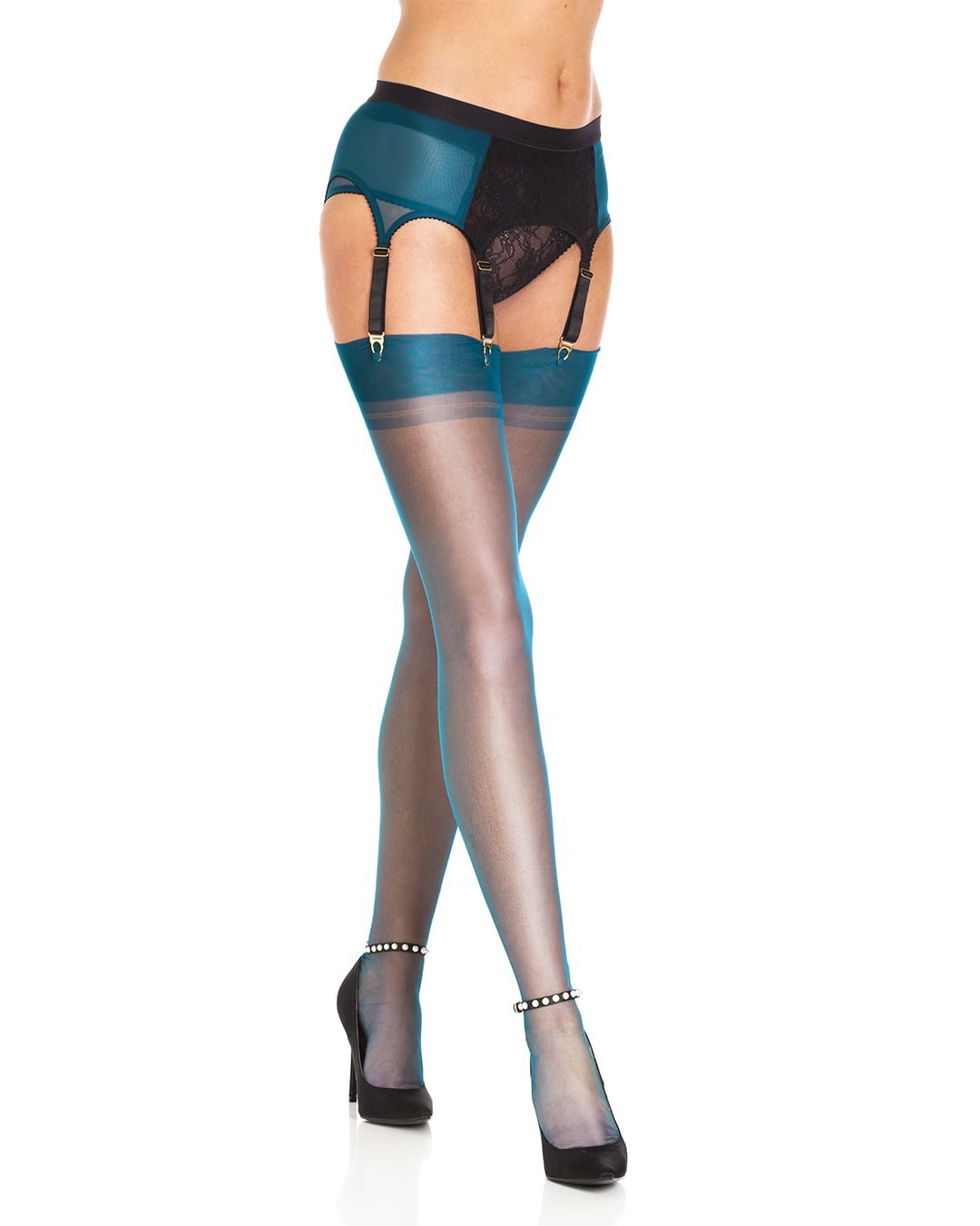 Teal Tease – Fully Fashioned New Orleans Stockings