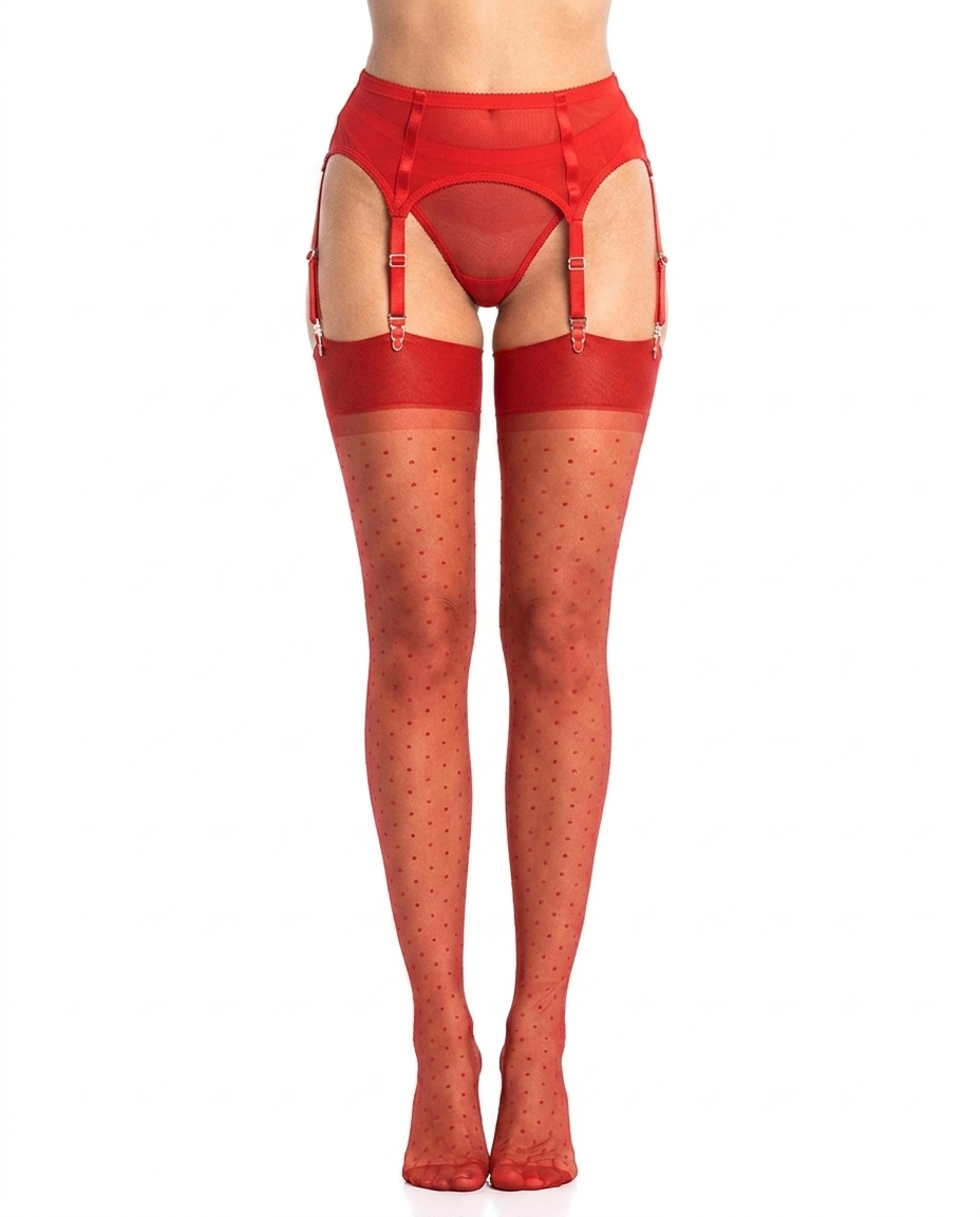 Imperfect Dixieland Polka Dot Stockings - Fashion Colours